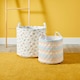 image 2 of Quilted Storage Baskets – Pack of 2 Stylish Cotton Baskets for Toys, Nursery, Bedroom & Living Room Organisation (Rainbow Dreams)