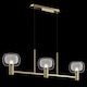 image 2 of Maytoni Vision Modern 3 Light Bar Pendant Ceiling Light Gold E14