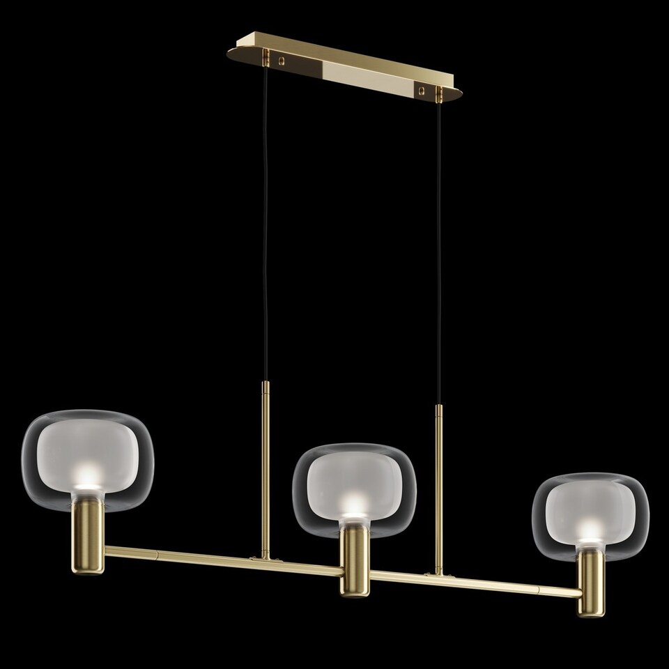 image 1 of Maytoni Vision Modern 3 Light Bar Pendant Ceiling Light Gold E14
