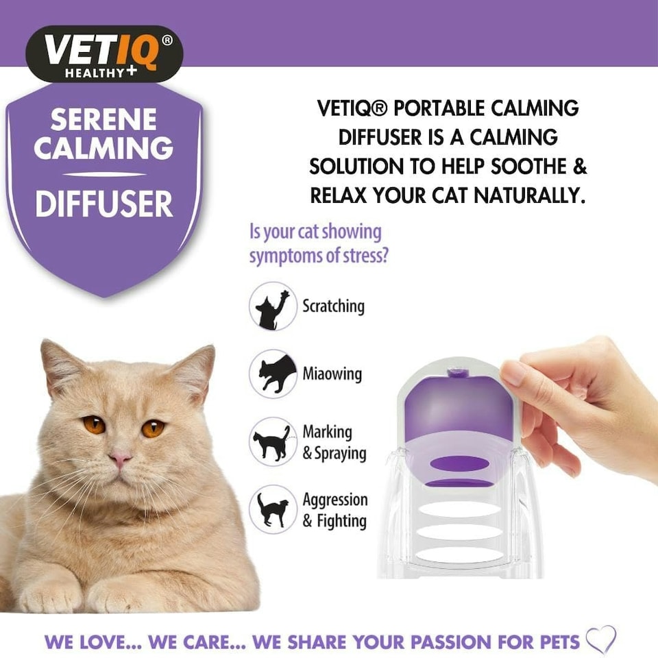image 1 of VETIQ Serene Calming Portable Diffuser & Refill 6ML