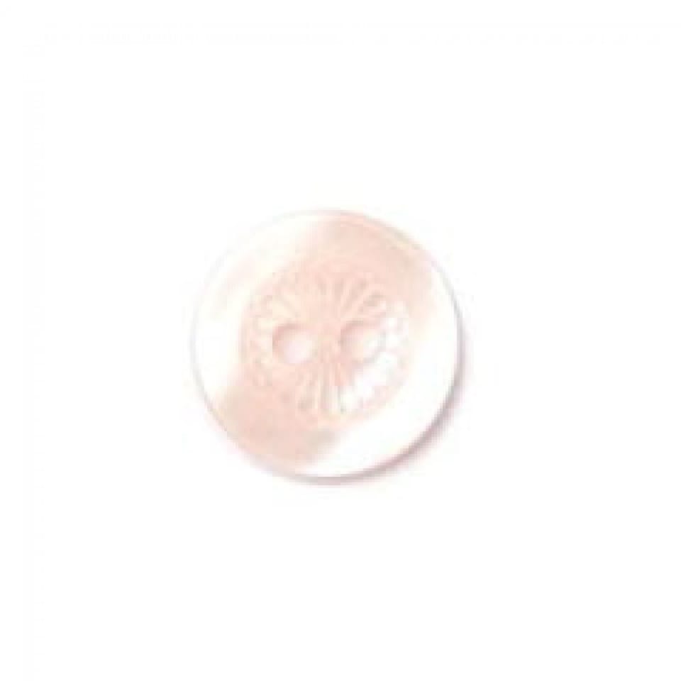 Crendon Light Pink Round Geometric Inset Buttons for Dressmaking - 13mm - per value pack of 65