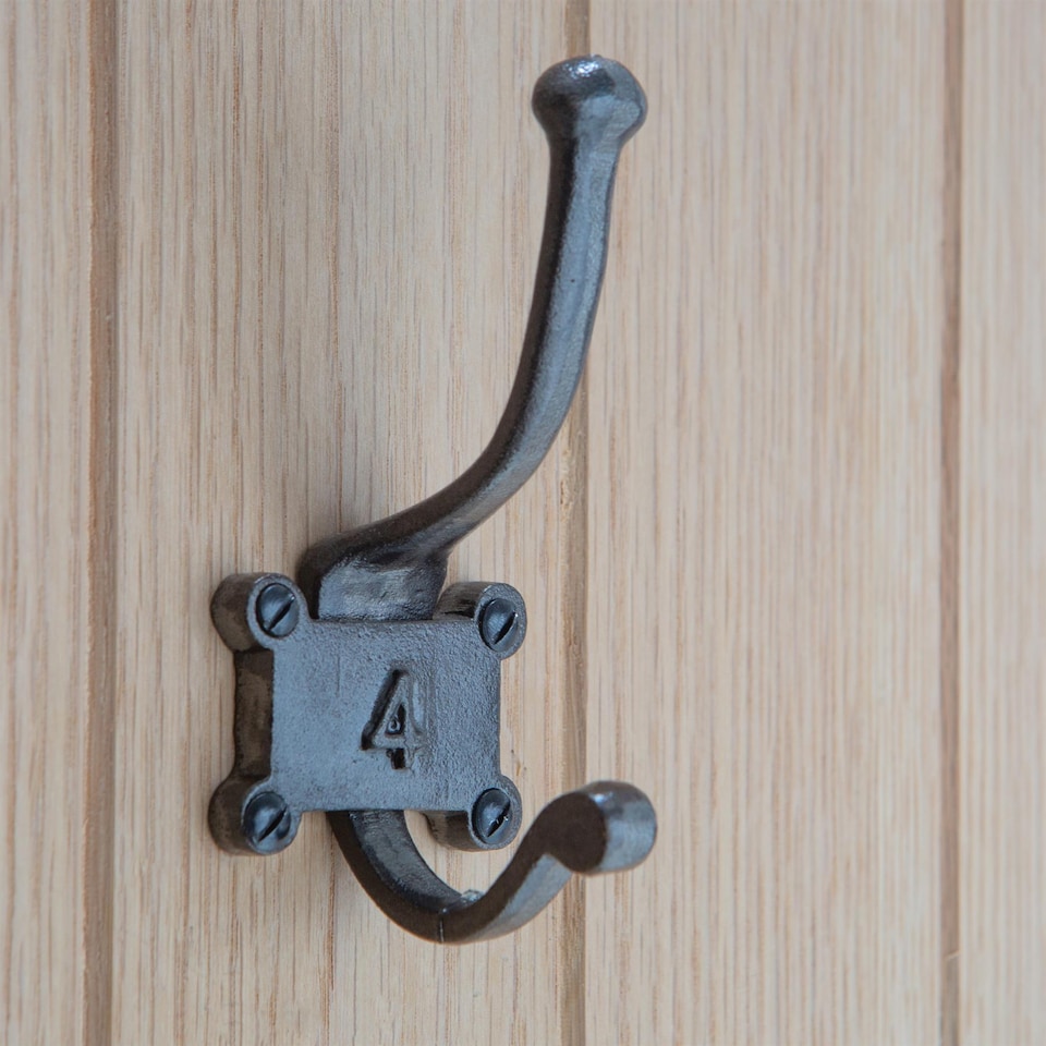 image 1 of Hammer & Tongs Number 4 Double Wall Hook - W50mm x H115mm - Raw