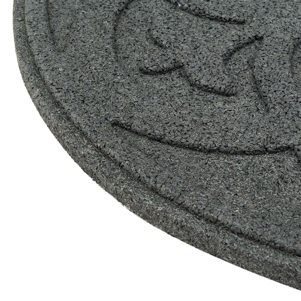 image 1 of Nicoman Round Grey Scroll Stepping Stone - Pack of 4 | Grey | Grey | Pack of 4