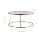 image 3 of Teamson Home Marmo Large Round Coffee Table, Marble Side Table, Modern Sofa End Table for Living Room, Bedroom or Lounge, White/Brass