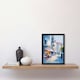 image 2 of Cafe Street Paris Abstract Oil Pastel Colour Black Framed Wall Art Print A4