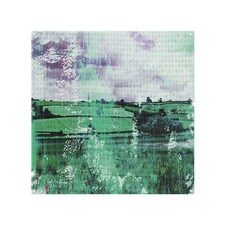 Classic Green Countryside Splash Back | White