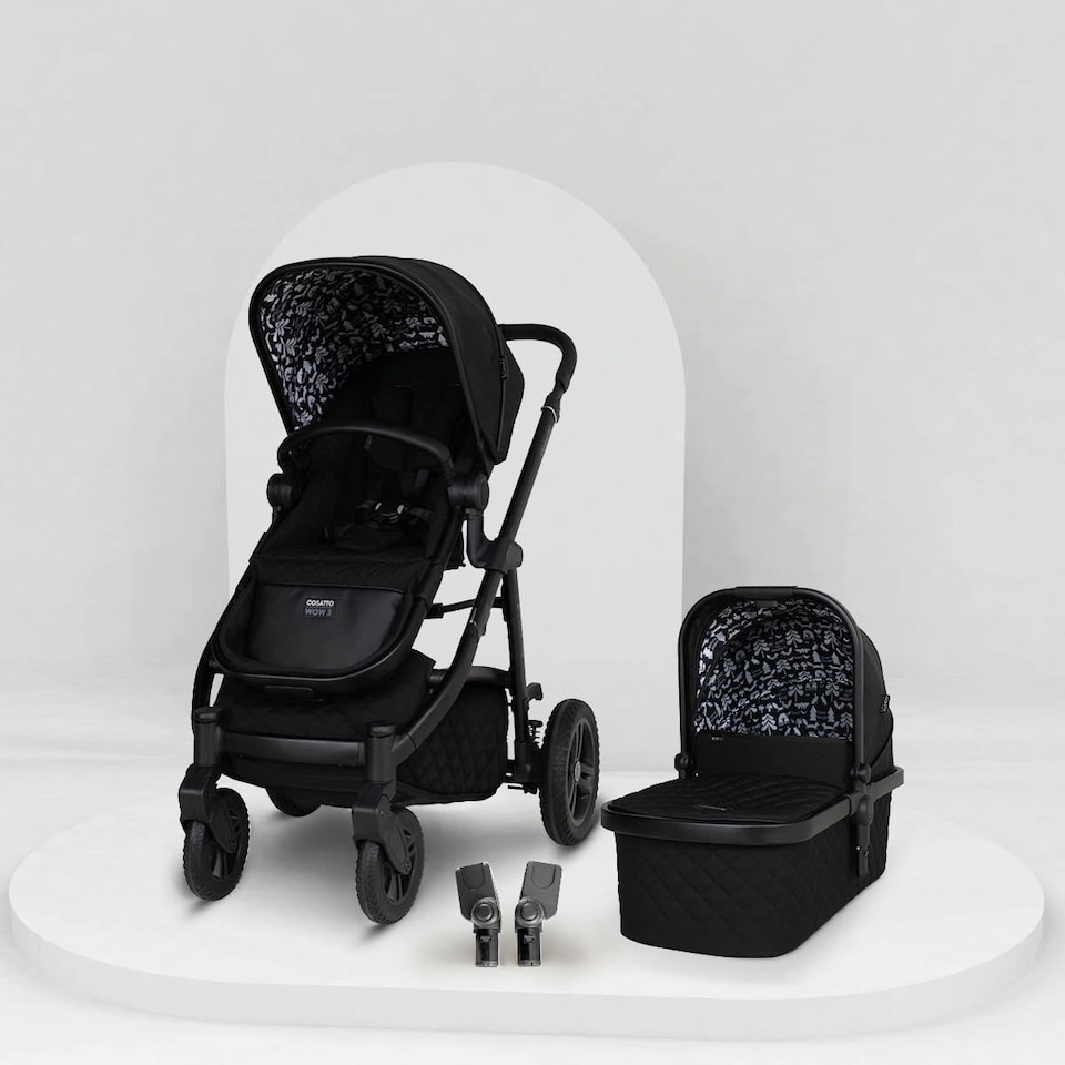 image 1 of Cosatto Wow 3 Pram and Pushchair Carrycot and Reversible Seat, All Terrain Travel System