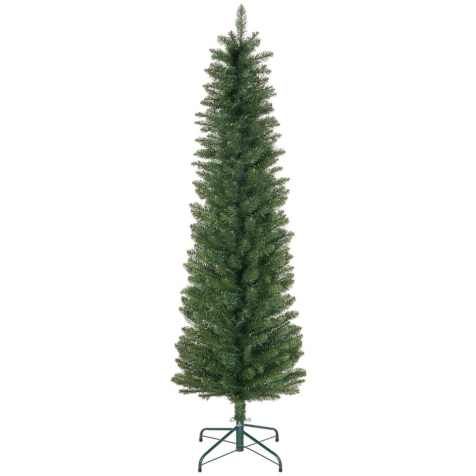 image 1 of HOMCOM 6 Foot Artificial Pencil Christmas Tree with  Branches, Green