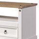 image 5 of Corona Flat Screen TV Unit - Antique Waxed Pine Media Cabinet with Drawers, Shelf, and Traditional Mexican Design | White | White | 1
