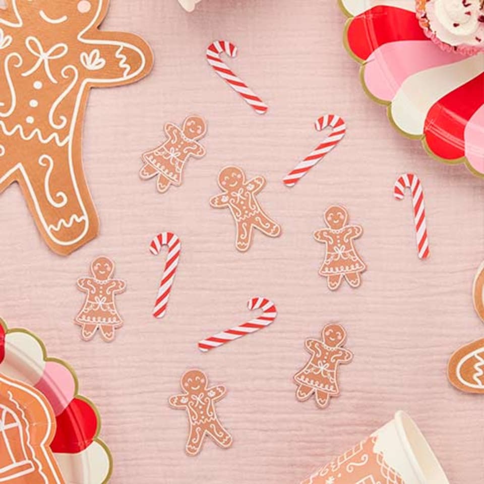 image 1 of Gingerbread Man & Candy Cane Christmas Table Scatter 10g