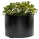 image 1 of Primrose Black Stone Composite Low Cylinder Planter 85cm Black
