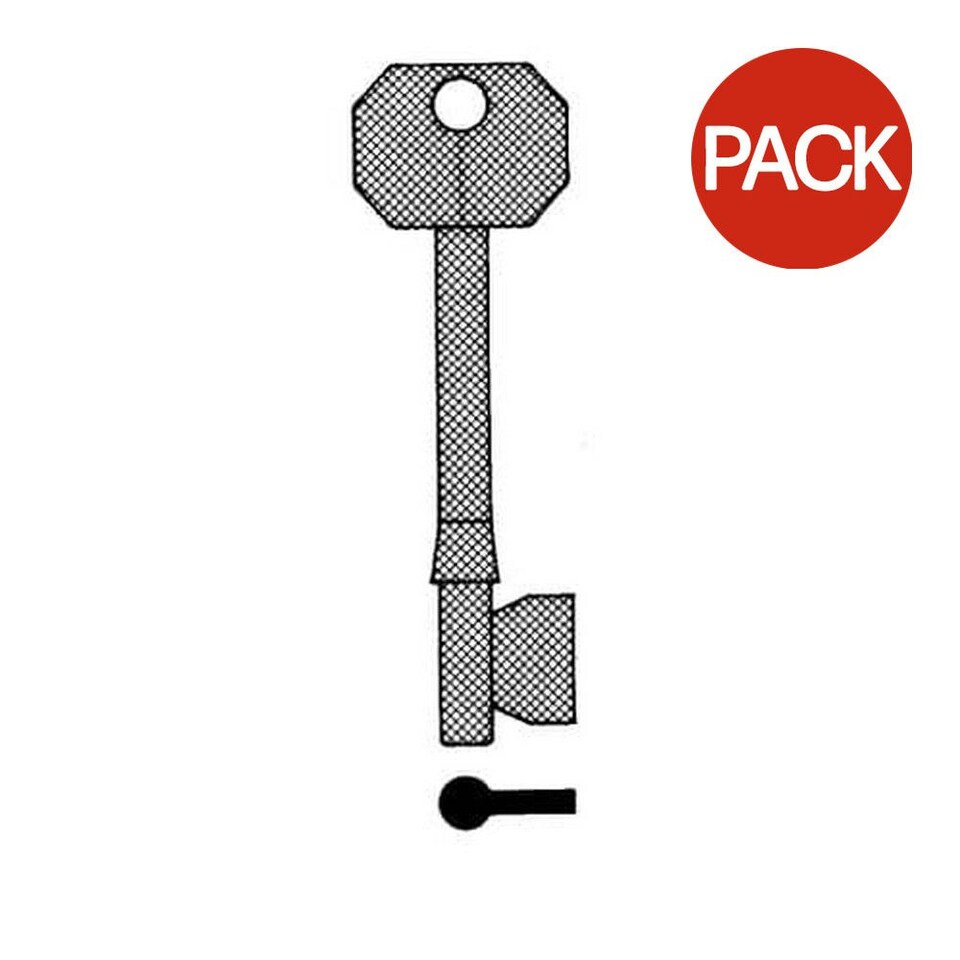 Era Brass Blank Key (Pack of 10) - Brass - One Size