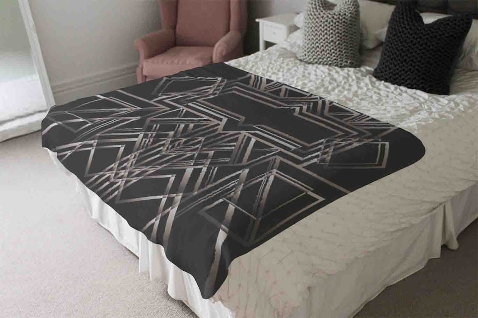 image 1 of Geometric Art Blanket | Multi