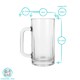 image 5 of Argon Tableware 540ml Beer Mugs - Glass Pint Steins with Handle Heavy Duty Soda Lime Glass Drinking Mugs Set | Clear | Clear | One Size | 8