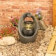 image 4 of ValueLights Swirl Outdoor Solar Decorative Water Fountain