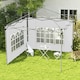 image 2 of Outsunny Gazebo Side Panels for 3x3(m) or 3x4m Pop Up Gazebo, 2 Pack, Black