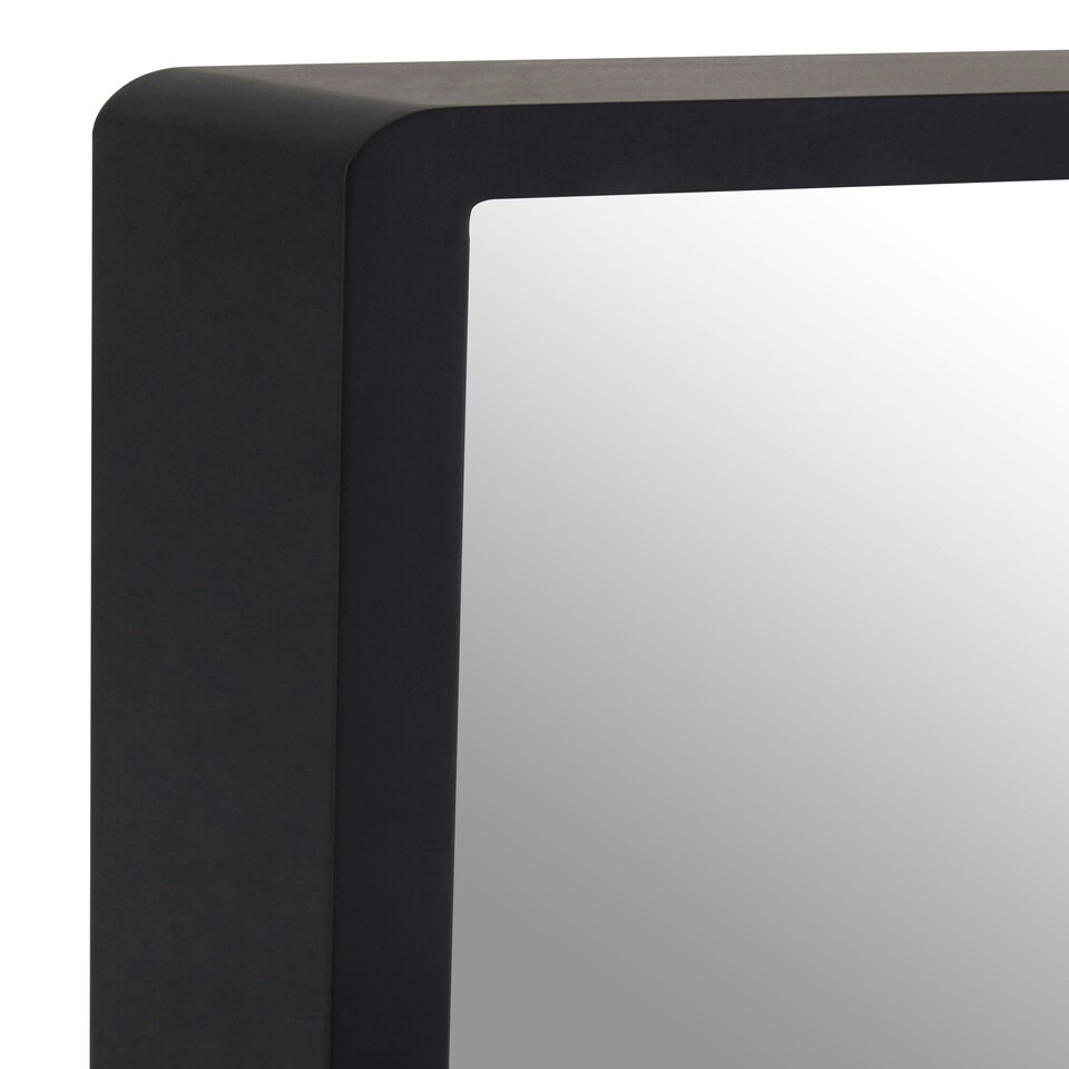 image 1 of Trosa Medium Black Wall Mirror with Gold Edge Black
