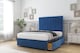 image 4 of Sloomy Kansas Navy Plush Divan Bed Base 2 Drawers Foot-End With 26 Inch Strutted Headboard | Blue | Navy | Small Double | 1