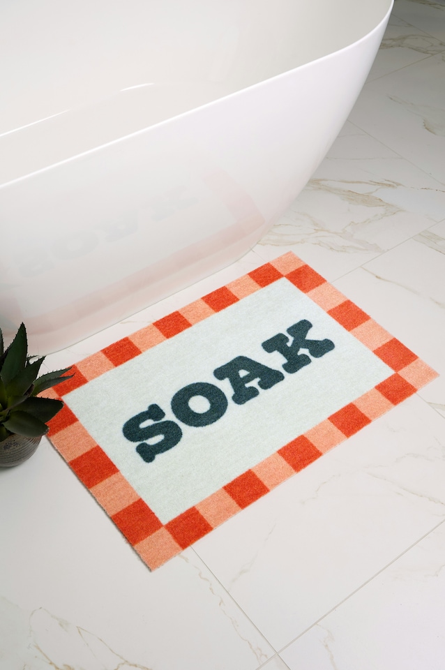 image 1 of My Mat Nylon Printed Bathroom Bright Soak Border 50x75