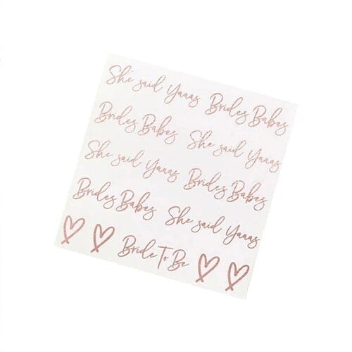 She Said Yaaas Hen Party Temporary Tattoo Stickers Sheets - Pack of 2