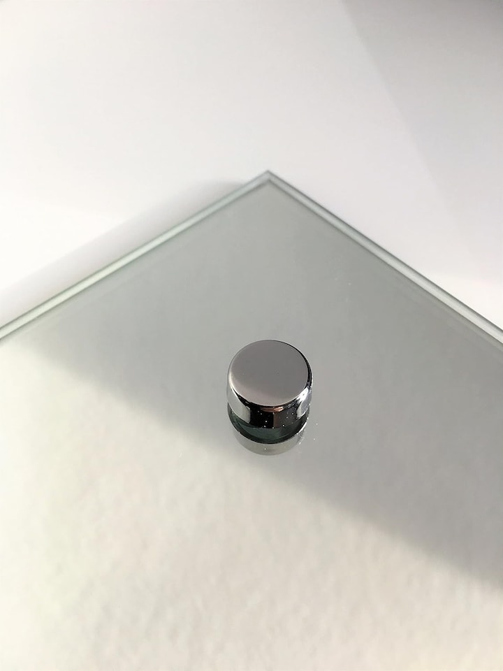 image 1 of 60 x 60cm Square Frameless Bathroom Mirror with Pre-drilled Holes and Wall Hanging Fittings