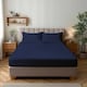 image 2 of Microfibre Soft Touch Fitted Sheet 25cm Skirt Plain Dyed Bed Linen | Blue | Navy Blue | Small Double