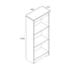 image 5 of Colorado 3 Shelf Low Narrow Bookcase - Soft White Finish with Oak Woodgrain Effect Top and Practical Storage | White | Soft White | One Size | 1
