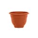 image 3 of Wham Bell Pot 4 x 28cm Round Plastic Garden Planters | Orange | Terracotta