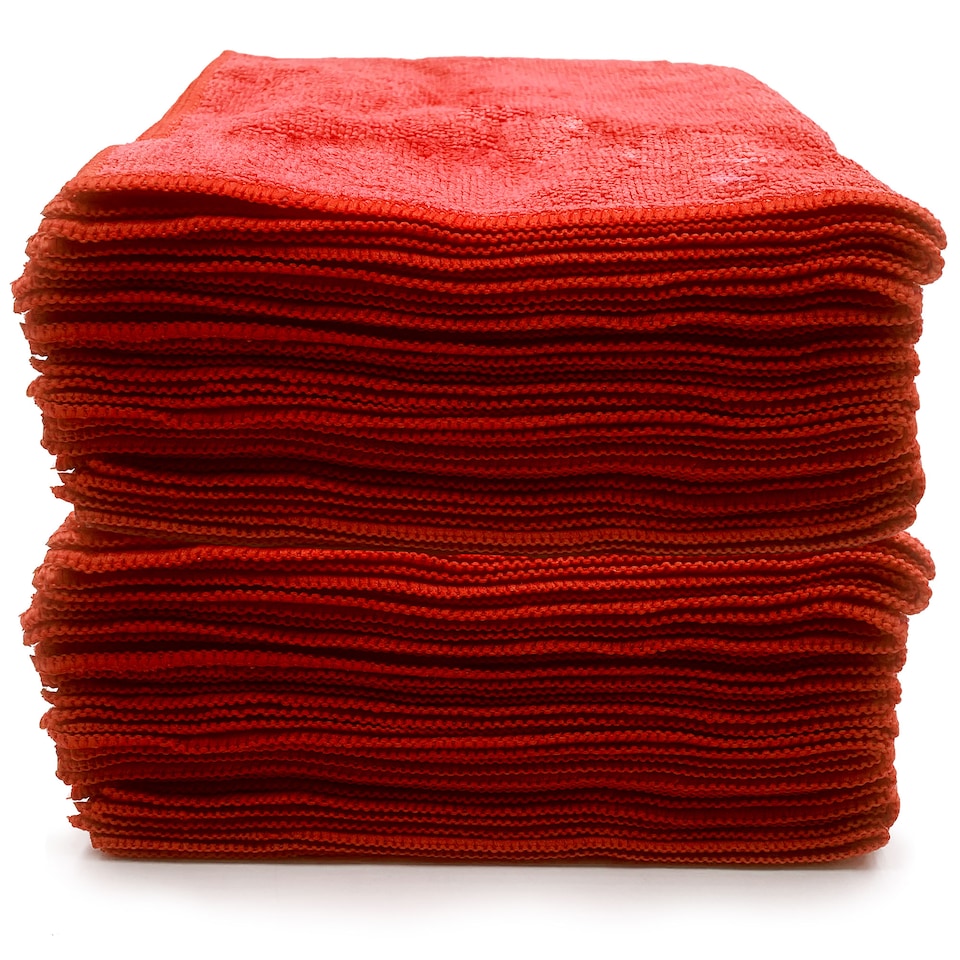 image 1 of Microfibre Cleaning Cloth 40x40cm Super Absorbent Lint Free Microfiber Cloths Cleaning for Home, Kitchen, Mirrors, Car - Pack of 20