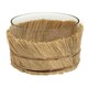 image 2 of Interiors by Premier Modern Natural Candle Holder, Coastal Styled Small Candle Holder, Natural and Round Glass Candle Holder Cream
