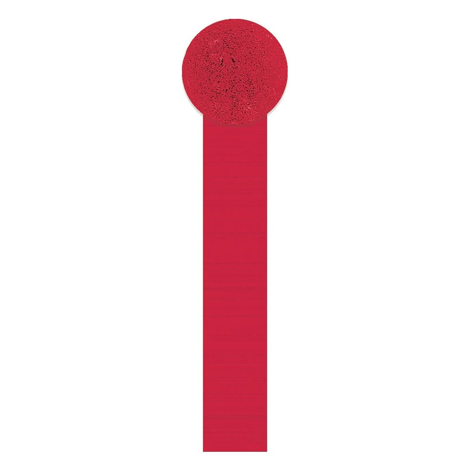 image 1 of Amscan Crepe Paper Plain Streamers - Apple Red - One Size