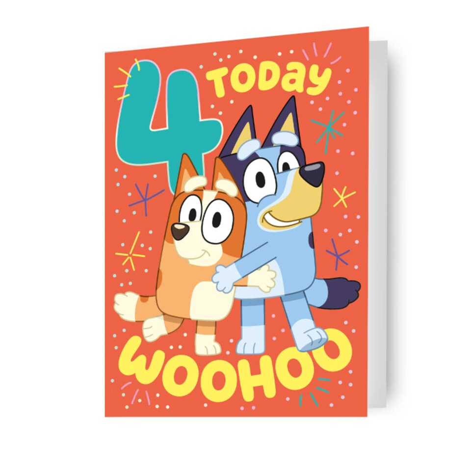 image 1 of Bluey Age 4 Birthday Card