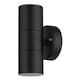 image 3 of Set of 2 Blaze - Black Outdoor Up Down Wall Lights | Black | Clear | 2