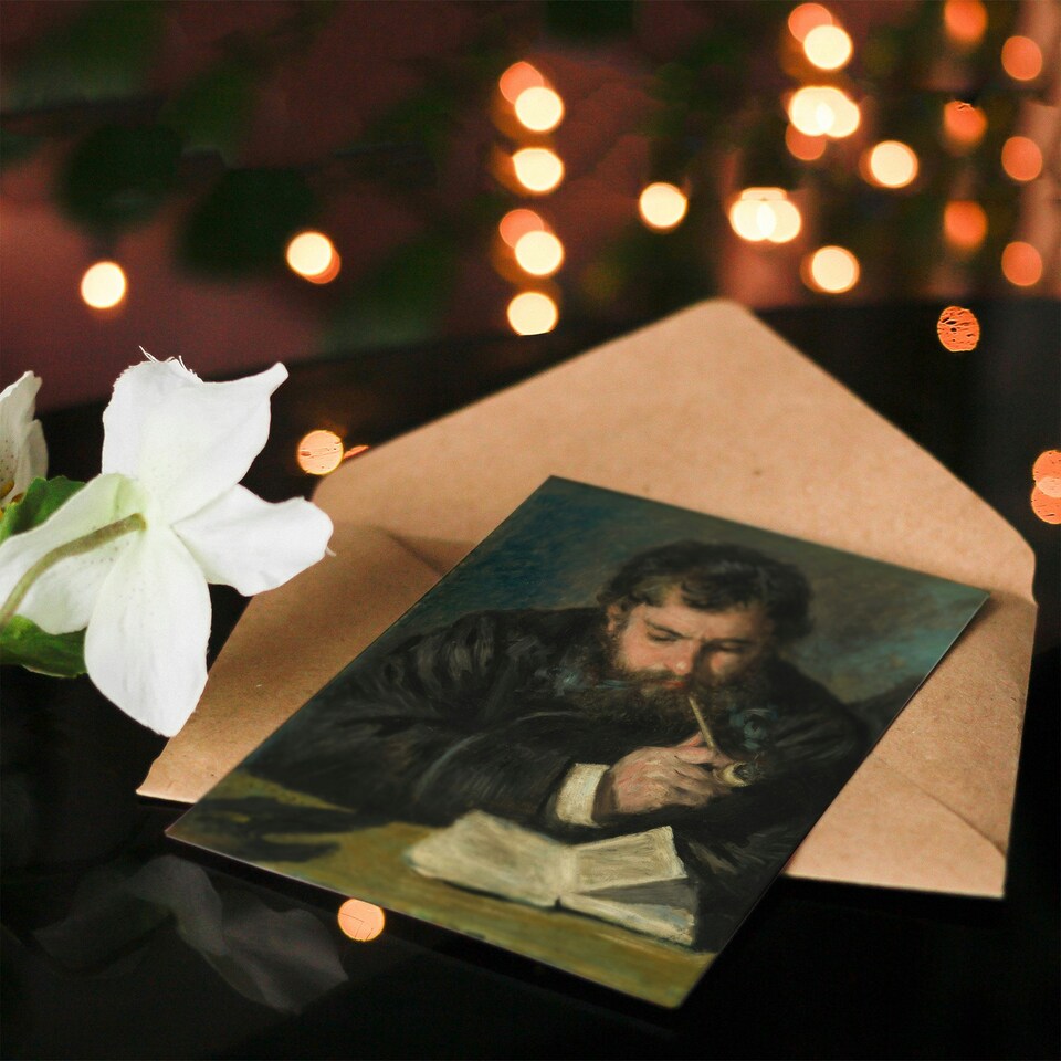 image 1 of Pierre Auguste Renoir Art Card Claude Monet Portrait
