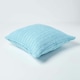 image 3 of Homescapes Cotton Cable Knit Pastel Blue Cushion Cover - 45 x 45 cm | Blue | Blue | 45 x 45 cm