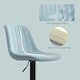 image 6 of HOMCOM Bar Stools Set of 2 Adjustable Swivel Bar Chairs with Backrest Blue | Light Blue