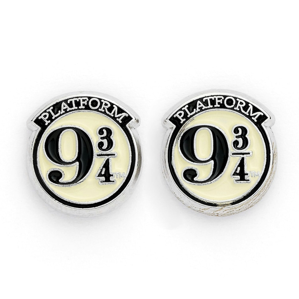 image 1 of Official Harry Potter Stud Earring Set including Platform 9 3/4, Hedwig & Letter, and the Deathly Hallows earrings WE0107