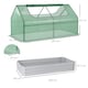 image 5 of Outsunny Raised Garden Bed Planter Box with Greenhouse, Large Window, Clear