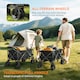 image 8 of Outsunny Outdoor Pull Along Garden Trolley on Wheels Folding Beach Cart Black