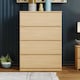 image 9 of Vida Designs Denver 4 Drawer Chest of Drawers Bedroom Storage, Pine