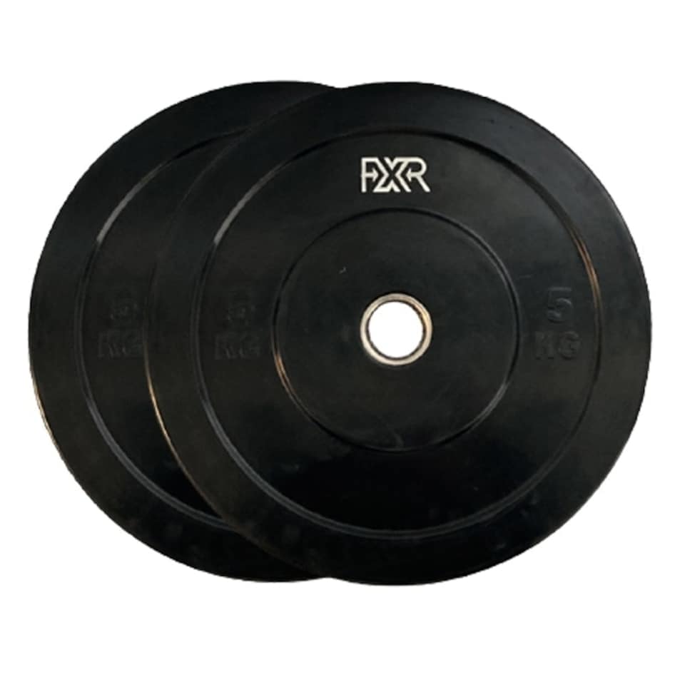 image 1 of Black Virgin Rubber Bumper Plates - 2 x 25kg