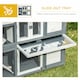 image 5 of PawHut Rabbit Hutch, Guinea Pig Hutch 2-Tier Wooden Cage w/ Ramp Roof, Grey