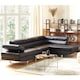 image 2 of Fidenza Leather Corner Sofa Adjustable Headrests, L-Shaped Sectional, Contemporary Living Room Seating, Right Hand Facing Grey