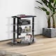 image 5 of Centurion Supports HALIGON 4-Shelf Oval Premium Gloss Black Glass with Black Legs AV Rack Black