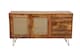 image 3 of Nyack Large Sideboard - Mango Wood/Iron - L40 x W145 x H80 cm - Light Brown with Natural Rattan - Assembly Required | Brown