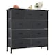 image 4 of Steel Frame Freestanding 9 Drawer Storage Cabinet, Storage Organizer for Bedroom Living Room - Grey