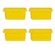 image 1 of Wham Stack & Store 4 x 16L Plastic Storage Boxes | Yellow | 4
