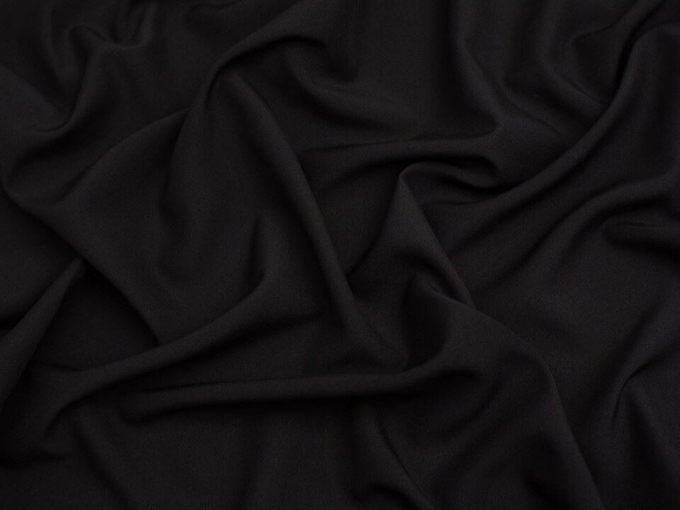 Minerva Core Range Black Sensation Stretch Woven Sheer Chiffon Fabric for Dressmaking, 120cm / 47" Wide - per metre