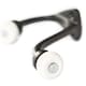 image 2 of Hammer & Tongs White Ceramic Ball Hat & Coat Hook - W30mm x H105mm - Black