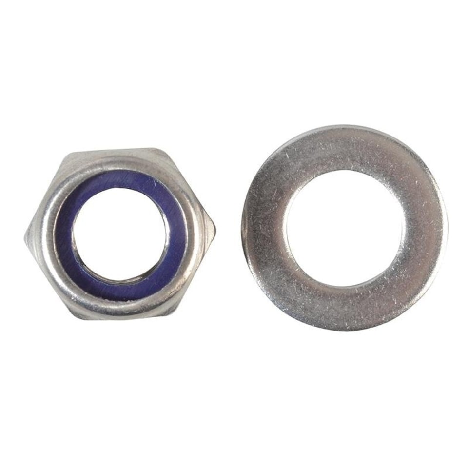 Forgefix Hexagonal Nuts With Nylon Inserts, S/s - Multi Colour - M12 ForgePack 6